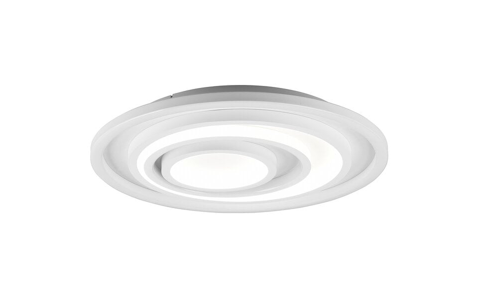 HLW LED LED Ceiling Light - Ceiling Lighting - Trion Kamaro - 40W - Dimmable - Adjustable Color - Remote Control - Round - Matte White - Aluminum