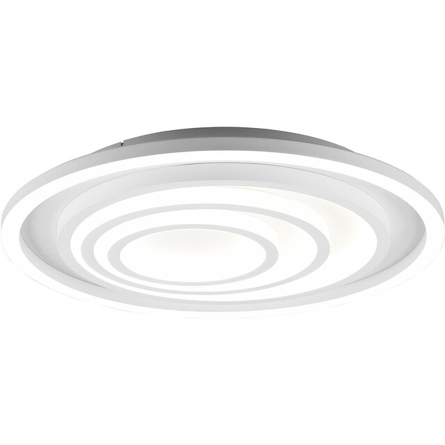 HLW LED LED Ceiling Light - Ceiling Lighting - Trion Kamaro - 40W - Dimmable - Adjustable Color - Remote Control - Round - Matte White - Aluminum