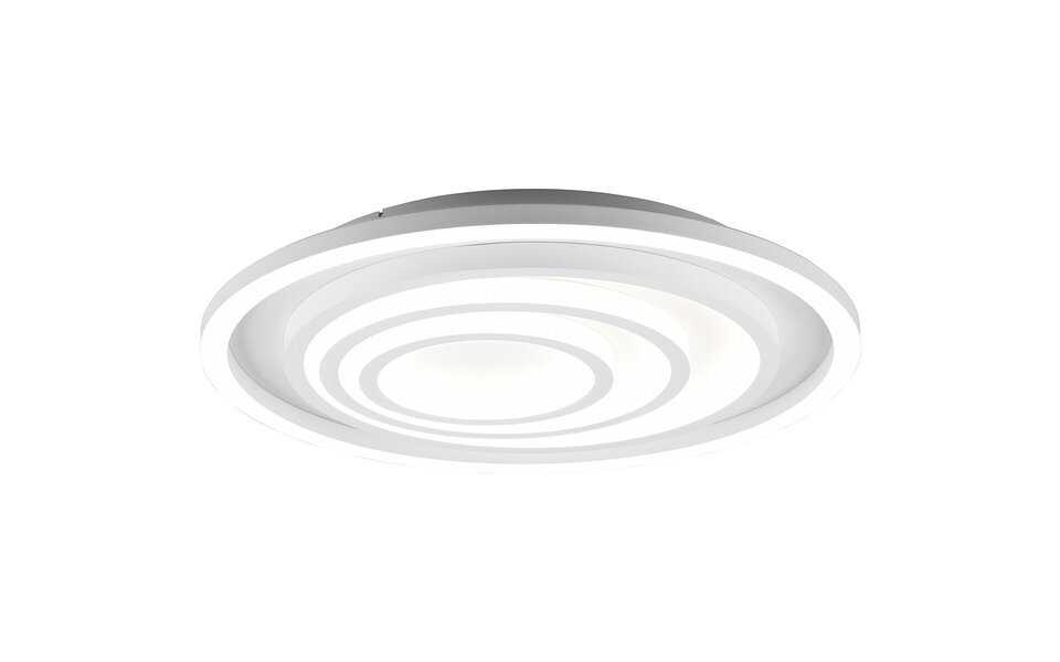 HLW LED LED Plafondlamp - Plafondverlichting - Trion Kamaro - 40W - Dimbaar - Aanpasbare Kleur - Afstandsbediening - Rond - Mat Wit - Aluminium
