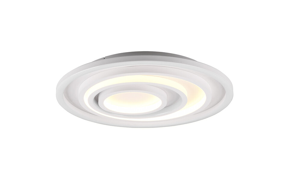 HLW LED LED Ceiling Light - Ceiling Lighting - Trion Kamaro - 40W - Dimmable - Adjustable Color - Remote Control - Round - Matte White - Aluminum