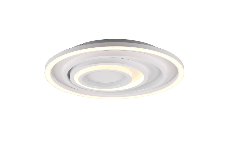 HLW LED LED Ceiling Light - Ceiling Lighting - Trion Kamaro - 40W - Dimmable - Adjustable Color - Remote Control - Round - Matte White - Aluminum