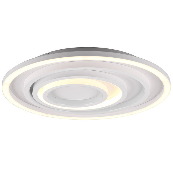 HLW LED LED Plafondlamp - Plafondverlichting - Trion Kamaro - 40W - Dimbaar - Aanpasbare Kleur - Afstandsbediening - Rond - Mat Wit - Aluminium HLW LED LED Plafondlamp - Plafondverlichting - Trion Kamaro - 40W - Dimbaar - Aanpasbare Kleur - Afstandsbediening - Rond - Mat Wit - Aluminium