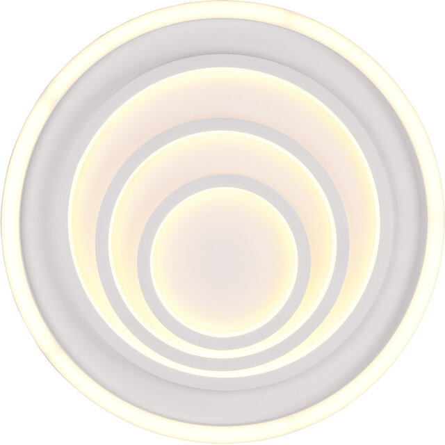 HLW LED LED Plafondlamp - Plafondverlichting - Trion Kamaro - 40W - Dimbaar - Aanpasbare Kleur - Afstandsbediening - Rond - Mat Wit - Aluminium