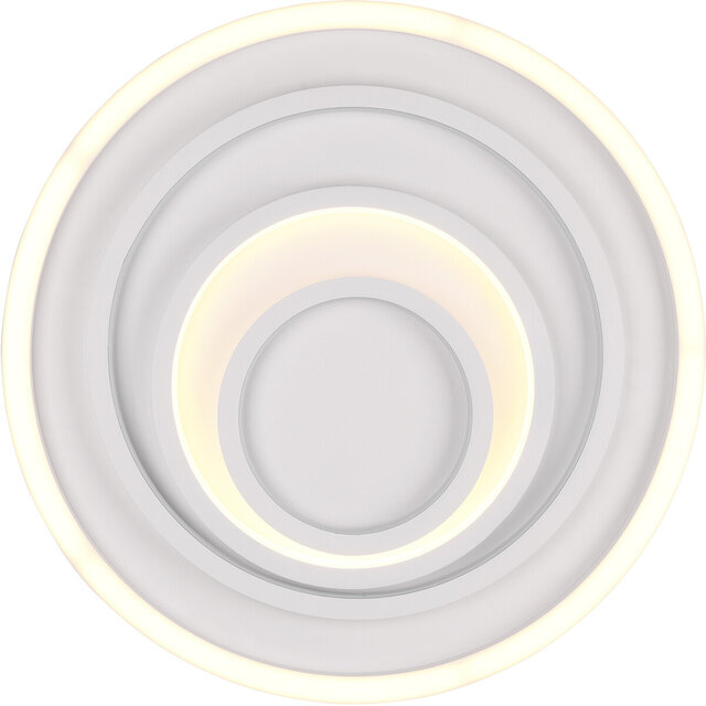 HLW LED LED Ceiling Light - Ceiling Lighting - Trion Kamaro - 40W - Dimmable - Adjustable Color - Remote Control - Round - Matte White - Aluminum