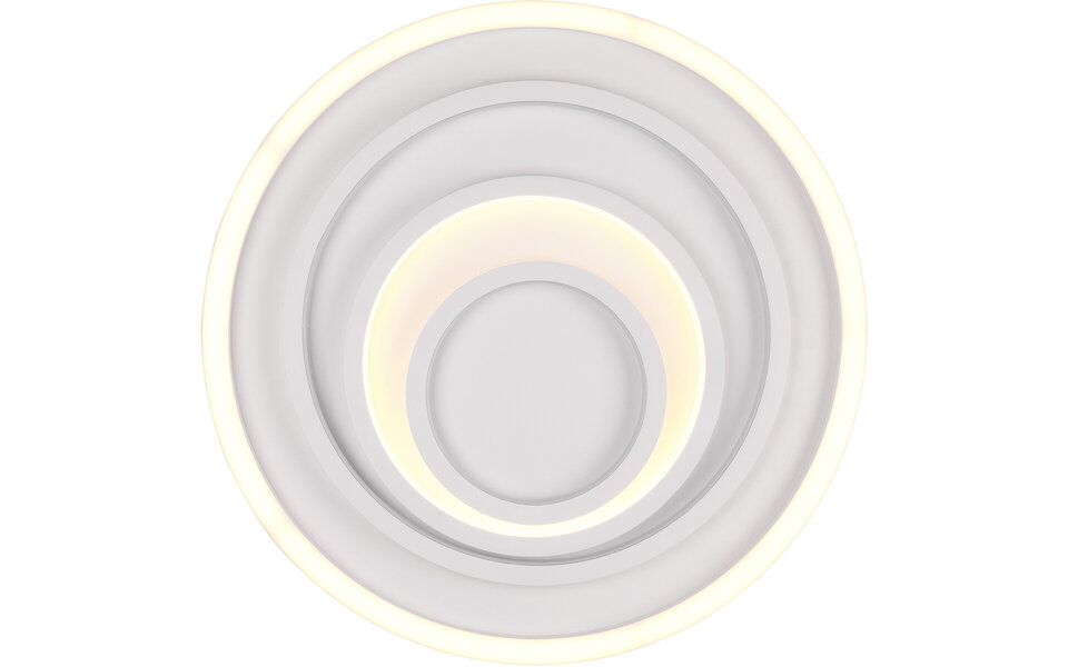 HLW LED LED Plafondlamp - Plafondverlichting - Trion Kamaro - 40W - Dimbaar - Aanpasbare Kleur - Afstandsbediening - Rond - Mat Wit - Aluminium