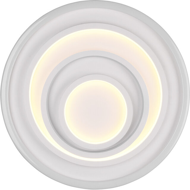 HLW LED LED Plafondlamp - Plafondverlichting - Trion Kamaro - 40W - Dimbaar - Aanpasbare Kleur - Afstandsbediening - Rond - Mat Wit - Aluminium