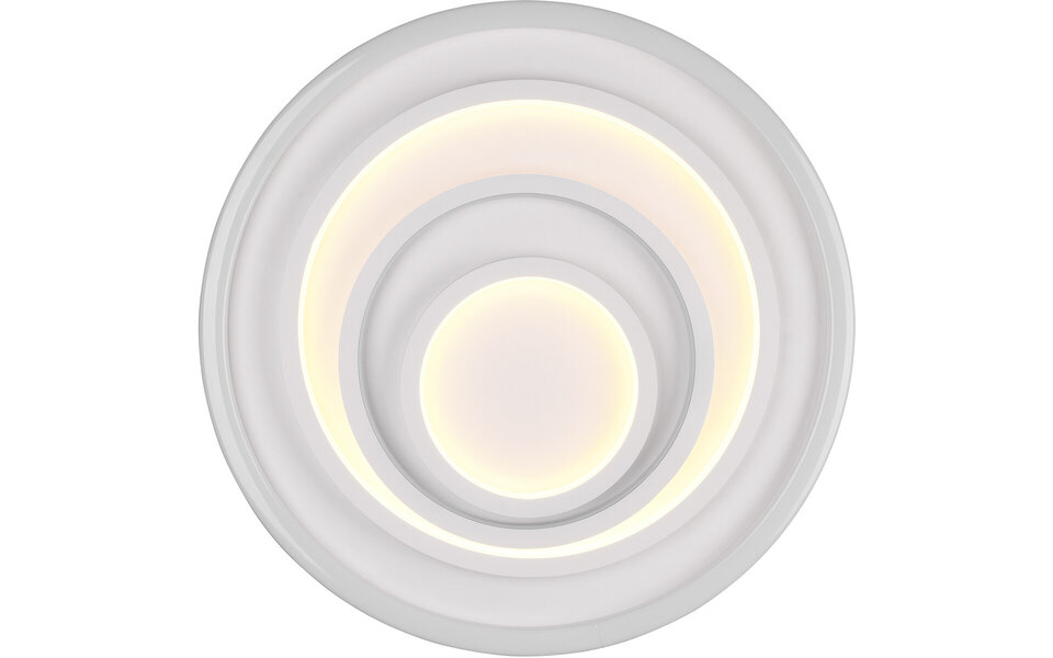 HLW LED LED Plafondlamp - Plafondverlichting - Trion Kamaro - 40W - Dimbaar - Aanpasbare Kleur - Afstandsbediening - Rond - Mat Wit - Aluminium