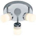 HLW LED LED Ceiling Spotlight - Trion Artion - GU10 Fitting - Splashproof IP44 - Round - Matte Chrome - Aluminum