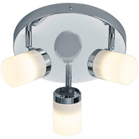 LED ceiling spotlight Trion Artion 3x GU10 IP44 matte chrome
