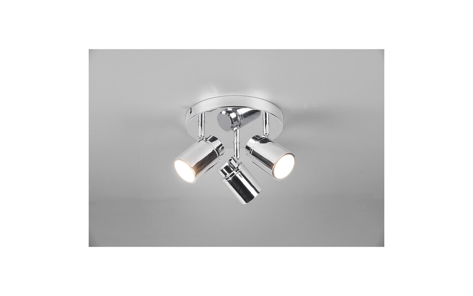 HLW LED LED Plafondspot - Trion Artion - GU10 Fitting - Spatwaterdicht IP44 - Rond - Mat Chroom - Aluminium