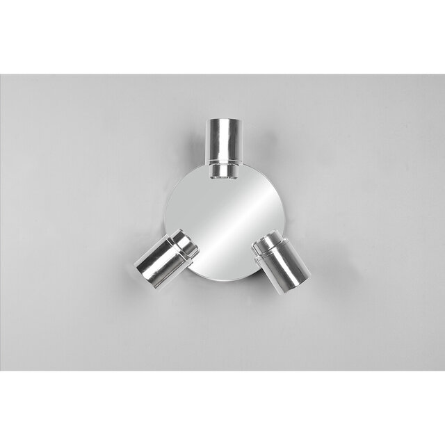 HLW LED LED Ceiling Spotlight - Trion Artion - GU10 Fitting - Splashproof IP44 - Round - Matte Chrome - Aluminum