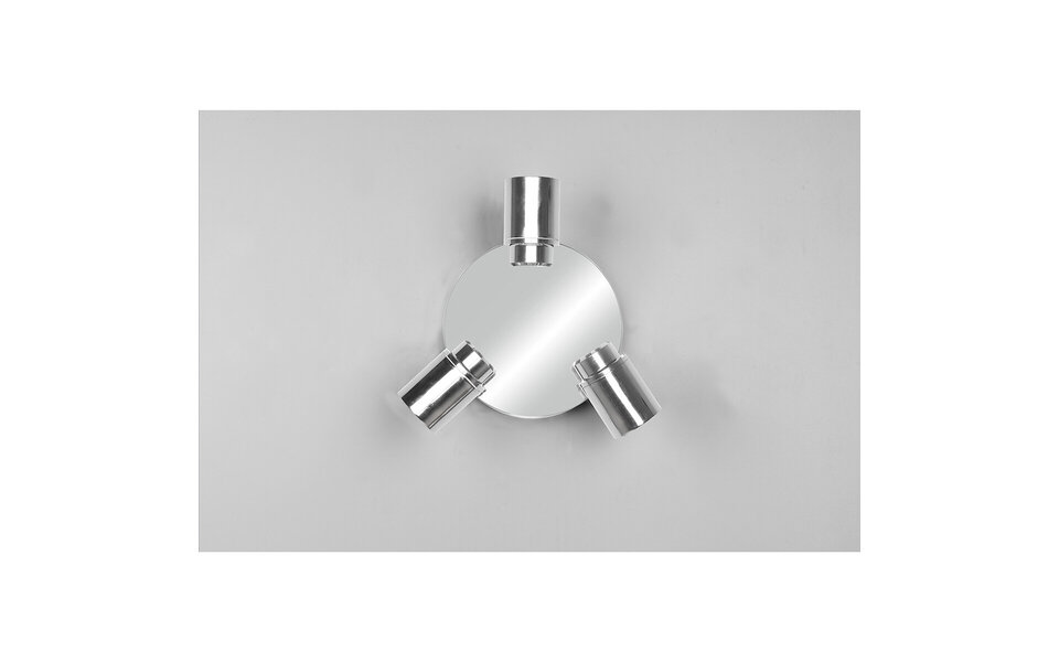 HLW LED LED Ceiling Spotlight - Trion Artion - GU10 Fitting - Splashproof IP44 - Round - Matte Chrome - Aluminum