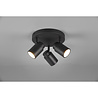 HLW LED LED Ceiling Spotlight - Trion Artion - GU10 Fitting - Splashproof IP44 - Round - Matte Black - Aluminum