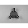 HLW LED LED Ceiling Spotlight - Trion Artion - GU10 Fitting - Splashproof IP44 - Round - Matte Black - Aluminum