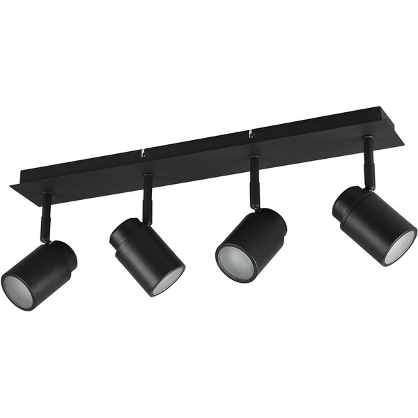 HLW LED LED Plafondspot - Trion Artion - GU10 Fitting - Spatwaterdicht IP44 - Rechthoek - Mat Zwart - Aluminium HLW LED LED Plafondspot - Trion Artion - GU10 Fitting - Spatwaterdicht IP44 - Rechthoek - Mat Zwart - Aluminium