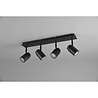 HLW LED LED Ceiling Spotlight - Trion Artion - GU10 Fitting - Splashproof IP44 - Rectangular - Matte Black - Aluminum