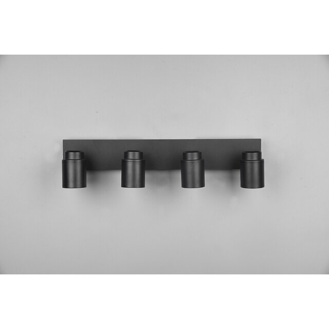 HLW LED LED Plafondspot - Trion Artion - GU10 Fitting - Spatwaterdicht IP44 - Rechthoek - Mat Zwart - Aluminium