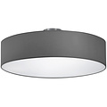 LED Ceiling Lamp - Ceiling Lighting - Trion Hotia - E27 Fitting - 3 Lights - Round - Matte Gray - Aluminum