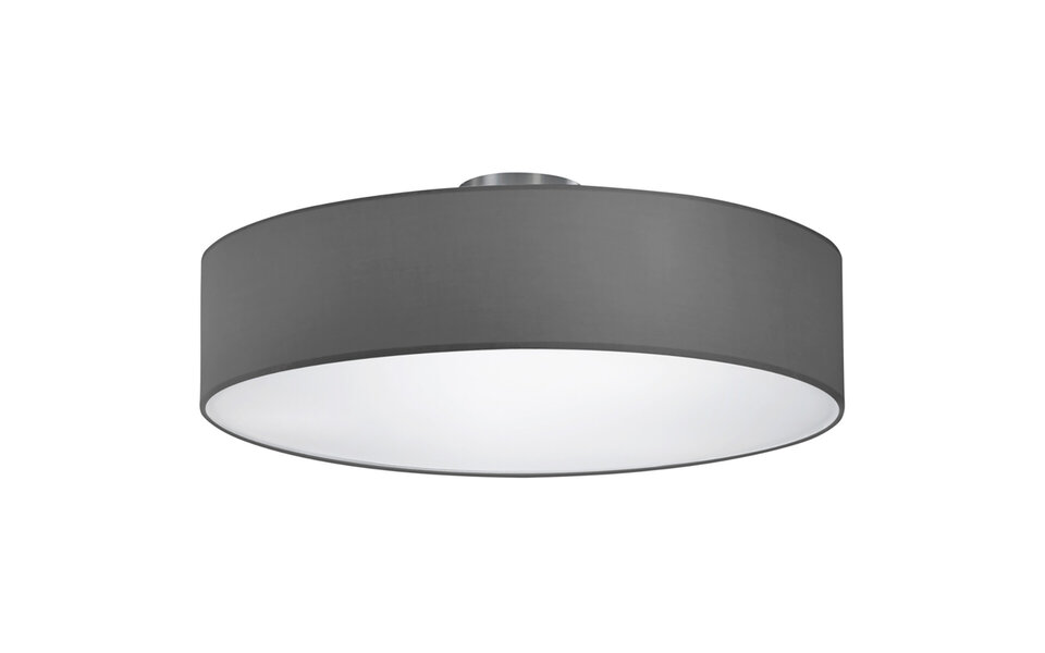 HLW LED LED Ceiling Lamp - Ceiling Lighting - Trion Hotia - E27 Fitting - 3 Lights - Round - Matte Gray - Aluminum