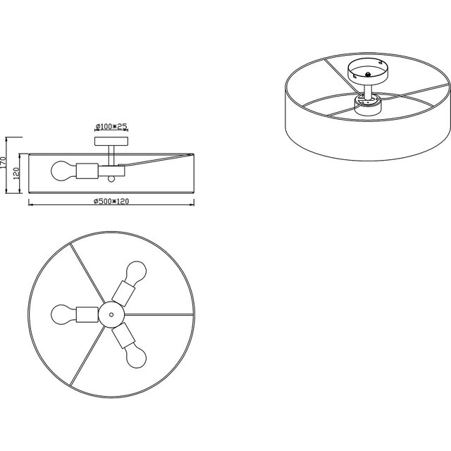HLW LED LED Plafondlamp - Plafondverlichting - Trion Hotia - E27 Fitting - 3-lichts - Rond - Mat Grijs - Aluminium HLW LED LED Plafondlamp - Plafondverlichting - Trion Hotia - E27 Fitting - 3-lichts - Rond - Mat Grijs - Aluminium