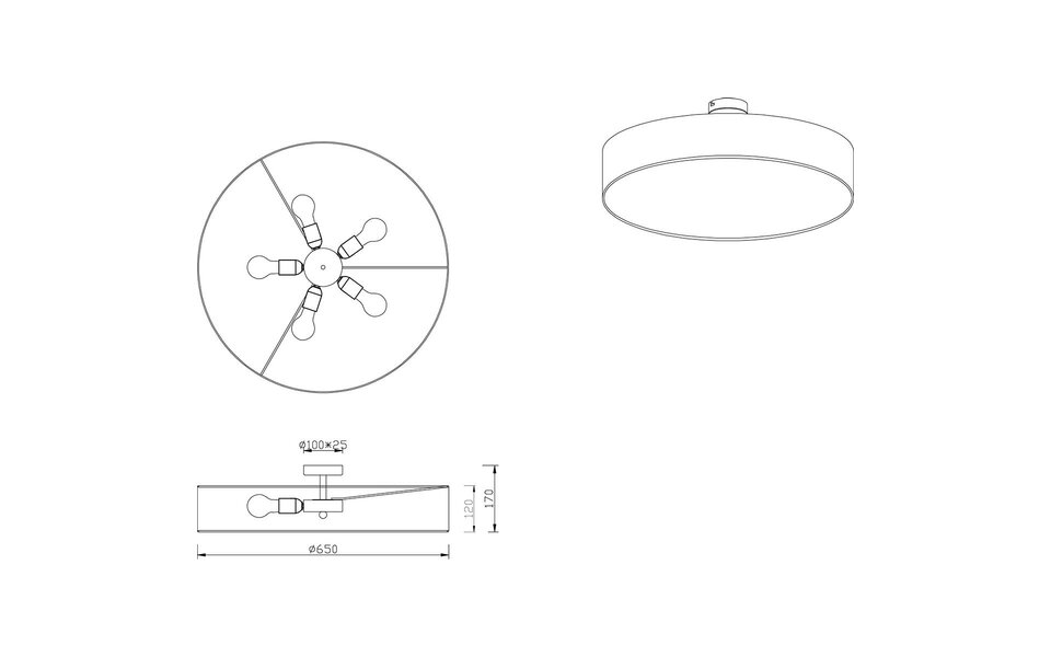 HLW LED LED Plafondlamp - Plafondverlichting - Trion Hotia - E27 Fitting - 5-lichts - Rond - Mat Grijs - Aluminium HLW LED LED Plafondlamp - Plafondverlichting - Trion Hotia - E27 Fitting - 5-lichts - Rond - Mat Grijs - Aluminium