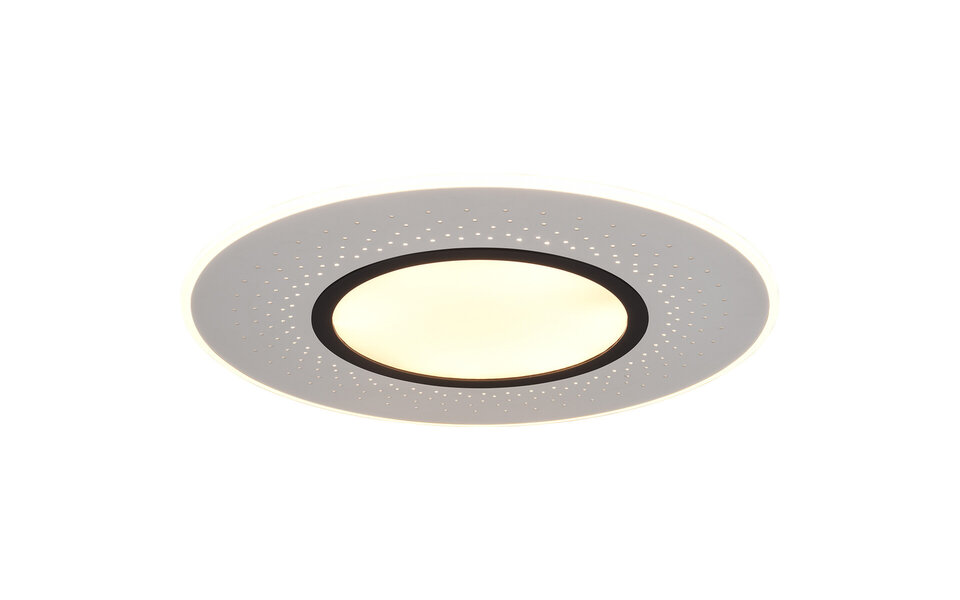 HLW LED LED Ceiling Lamp - Ceiling Lighting - Trion Virsa - 70W - Adjustable Color - Dimmable - Remote Control - Round - Matte Nickel - Aluminum