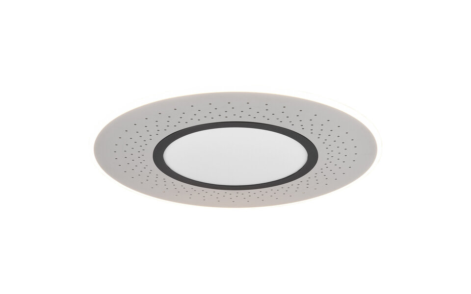 HLW LED LED Plafondlamp - Plafondverlichting - Trion Virsa - 70W - Aanpasbare Kleur - Dimbaar - Afstandsbediening - Rond - Mat Nikkel - Aluminium