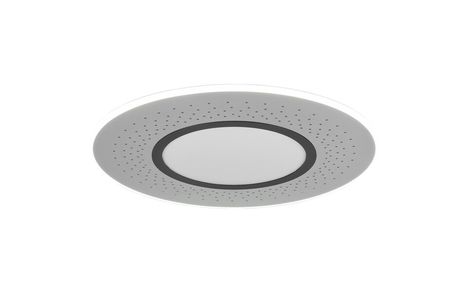 HLW LED LED Plafondlamp - Plafondverlichting - Trion Virsa - 70W - Aanpasbare Kleur - Dimbaar - Afstandsbediening - Rond - Mat Nikkel - Aluminium