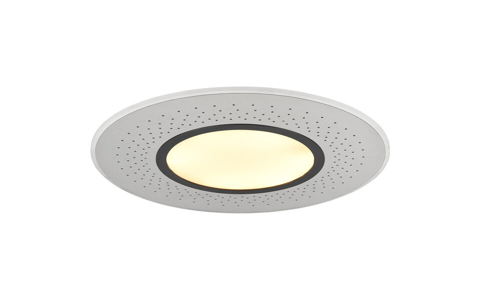 HLW LED LED Ceiling Lamp - Ceiling Lighting - Trion Virsa - 70W - Adjustable Color - Dimmable - Remote Control - Round - Matte Nickel - Aluminum