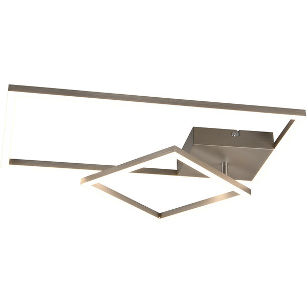 HLW LED LED Plafondlamp - Plafondverlichting - Trion Pado - 25W - Warm Wit 3000K - Dimbaar - Rechthoek - Mat Nikkel - Aluminium HLW LED LED Plafondlamp - Plafondverlichting - Trion Pado - 25W - Warm Wit 3000K - Dimbaar - Rechthoek - Mat Nikkel - Aluminium