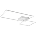 LED Ceiling Lamp - Ceiling Lighting - Trion Pado - 25W - Warm White 3000K - Dimmable - Rectangular - Matte White - Aluminum