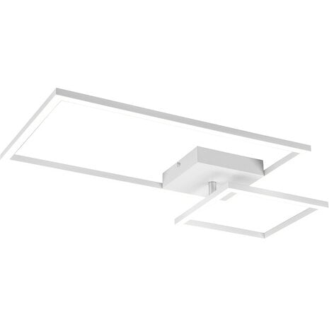 LED Plafondlamp - Plafondverlichting - Trion Pado - 25W - Warm Wit 3000K - Dimbaar - Rechthoek - Mat Wit - Aluminium LED Plafondlamp - Plafondverlichting - Trion Pado - 25W - Warm Wit 3000K - Dimbaar - Rechthoek - Mat Wit - Aluminium
