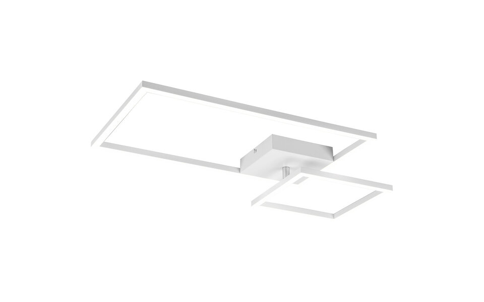 HLW LED LED Plafondlamp - Plafondverlichting - Trion Pado - 25W - Warm Wit 3000K - Dimbaar - Rechthoek - Mat Wit - Aluminium