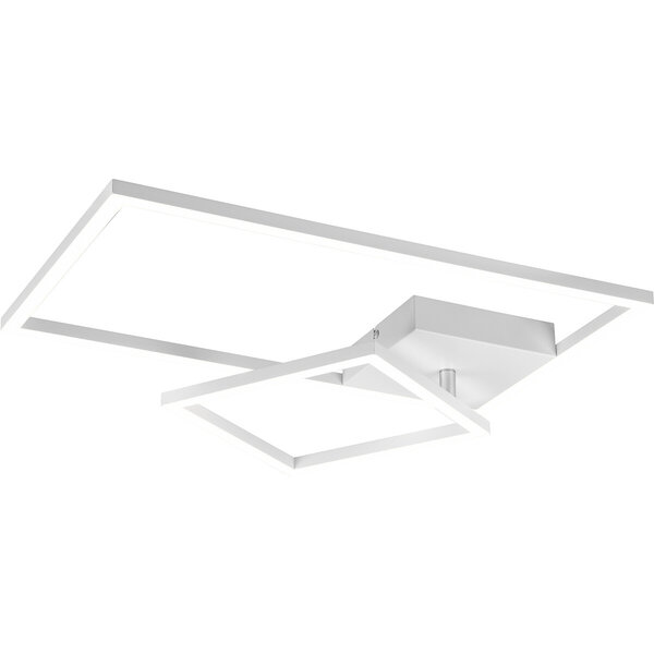 HLW LED LED Plafondlamp - Plafondverlichting - Trion Pado - 25W - Warm Wit 3000K - Dimbaar - Rechthoek - Mat Wit - Aluminium HLW LED LED Plafondlamp - Plafondverlichting - Trion Pado - 25W - Warm Wit 3000K - Dimbaar - Rechthoek - Mat Wit - Aluminium
