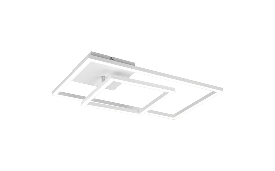 HLW LED LED Plafondlamp - Plafondverlichting - Trion Pado - 25W - Warm Wit 3000K - Dimbaar - Rechthoek - Mat Wit - Aluminium