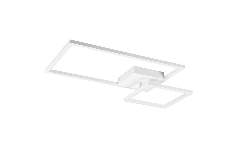 HLW LED LED Plafondlamp - Plafondverlichting - Trion Pado - 25W - Warm Wit 3000K - Dimbaar - Rechthoek - Mat Wit - Aluminium