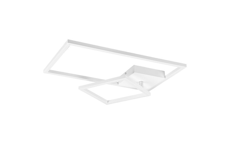 HLW LED LED Plafondlamp - Plafondverlichting - Trion Pado - 25W - Warm Wit 3000K - Dimbaar - Rechthoek - Mat Wit - Aluminium