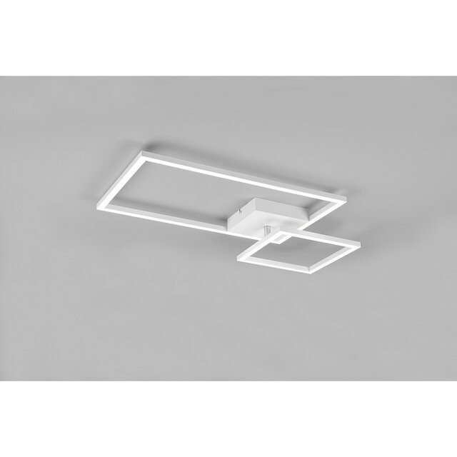 HLW LED LED Plafondlamp - Plafondverlichting - Trion Pado - 25W - Warm Wit 3000K - Dimbaar - Rechthoek - Mat Wit - Aluminium