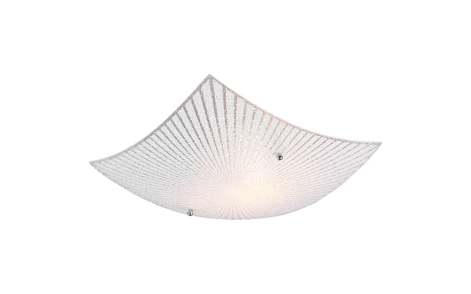 HLW LED LED Plafondlamp - Plafondverlichting - Trion Elize - E27 Fitting - 1-lichts - Vierkant - Mat Chroom - Aluminium