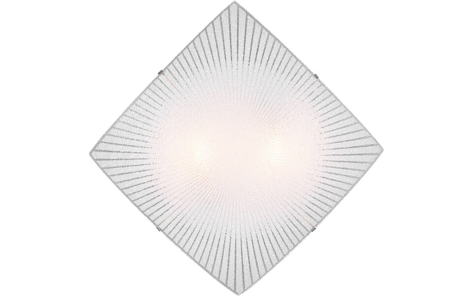 HLW LED LED Ceiling Light - Ceiling Lighting - Trion Elize - E27 Fitting - 2-light - Square - Matte Chrome - Aluminum