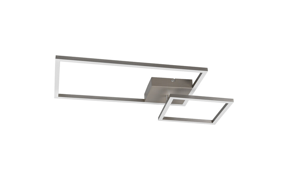HLW LED LED Ceiling Light - Ceiling Lighting - Trion Paderno - 25W - Natural White 4000K - Dimmable - Rectangular - Matte Nickel - Aluminum