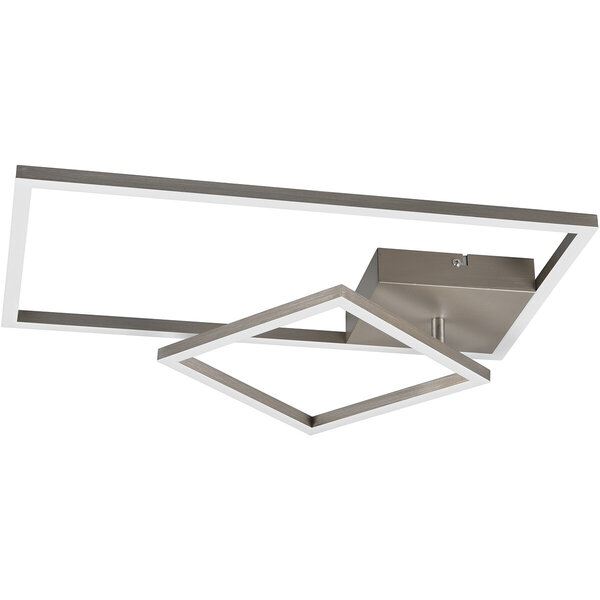HLW LED LED Plafondlamp - Plafondverlichting - Trion Paderno - 25W - Natuurlijk Wit 4000K - Dimbaar - Rechthoek - Mat Nikkel - Aluminium HLW LED LED Plafondlamp - Plafondverlichting - Trion Paderno - 25W - Natuurlijk Wit 4000K - Dimbaar - Rechthoek - Mat Nikkel - Aluminium