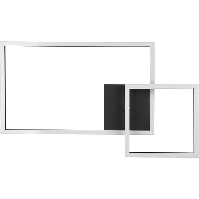 HLW LED LED Ceiling Light - Ceiling Lighting - Trion Paderno - 25W - Natural White 4000K - Dimmable - Rectangle - Matte Black - Aluminum
