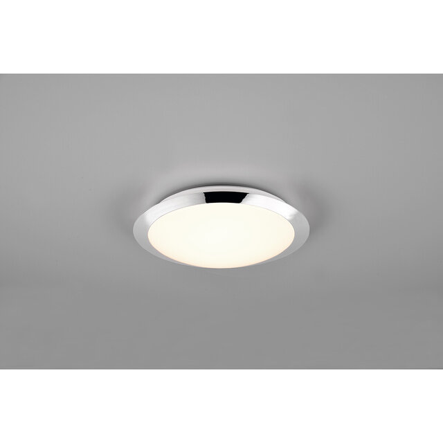 HLW LED LED Plafondlamp - Badkamerlamp - Trion Hambert - 12W - Natuurlijk Wit 4000K - Spatwaterdicht IP44 - Rond - Mat Chroom - Kunststof HLW LED LED Plafondlamp - Badkamerlamp - Trion Hambert - 12W - Natuurlijk Wit 4000K - Spatwaterdicht IP44 - Rond - Mat Chroom - Kunststof
