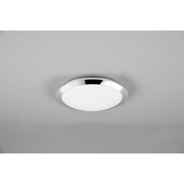 HLW LED LED Plafondlamp - Badkamerlamp - Trion Hambert - 12W - Natuurlijk Wit 4000K - Spatwaterdicht IP44 - Rond - Mat Chroom - Kunststof HLW LED LED Plafondlamp - Badkamerlamp - Trion Hambert - 12W - Natuurlijk Wit 4000K - Spatwaterdicht IP44 - Rond - Mat Chroom - Kunststof