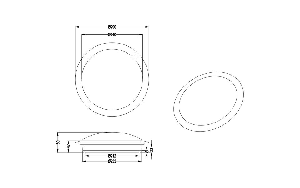 HLW LED LED Plafondlamp - Badkamerlamp - Trion Hambert - 12W - Natuurlijk Wit 4000K - Spatwaterdicht IP44 - Rond - Mat Zwart - Kunststof