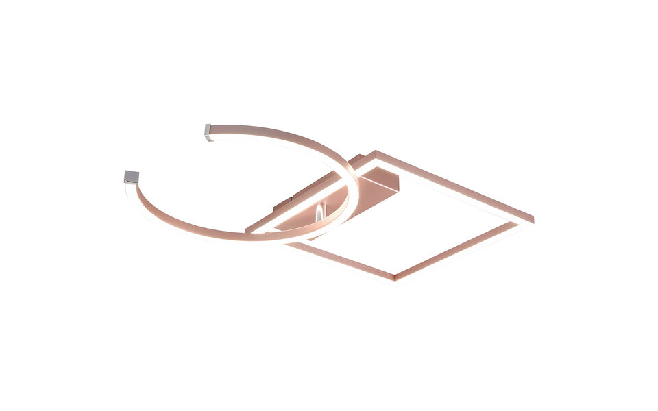 HLW LED LED Ceiling Lamp - Ceiling Lighting - Trion Pivacci - 23.5W - Natural White 4000K - Dimmable - Rectangular - Matte Rose Gold - Aluminum HLW LED LED Ceiling Lamp - Ceiling Lighting - Trion Pivacci - 23.5W - Natural White 4000K - Dimmable - Rectangular - Matte Rose Gold - Aluminum
