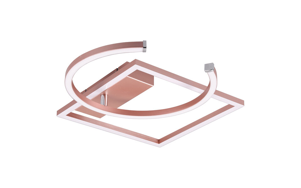 HLW LED LED Ceiling Lamp - Ceiling Lighting - Trion Pivacci - 23.5W - Natural White 4000K - Dimmable - Rectangular - Matte Rose Gold - Aluminum HLW LED LED Ceiling Lamp - Ceiling Lighting - Trion Pivacci - 23.5W - Natural White 4000K - Dimmable - Rectangular - Matte Rose Gold - Aluminum