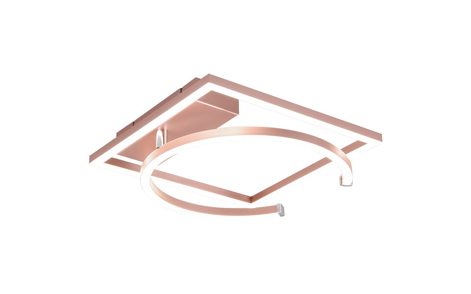 HLW LED LED Ceiling Lamp - Ceiling Lighting - Trion Pivacci - 23.5W - Natural White 4000K - Dimmable - Rectangular - Matte Rose Gold - Aluminum HLW LED LED Ceiling Lamp - Ceiling Lighting - Trion Pivacci - 23.5W - Natural White 4000K - Dimmable - Rectangular - Matte Rose Gold - Aluminum