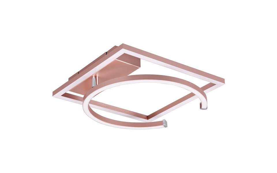 HLW LED LED Ceiling Lamp - Ceiling Lighting - Trion Pivacci - 23.5W - Natural White 4000K - Dimmable - Rectangular - Matte Rose Gold - Aluminum HLW LED LED Ceiling Lamp - Ceiling Lighting - Trion Pivacci - 23.5W - Natural White 4000K - Dimmable - Rectangular - Matte Rose Gold - Aluminum